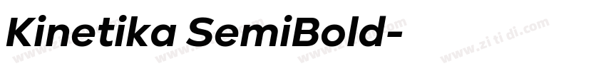 Kinetika SemiBold字体转换